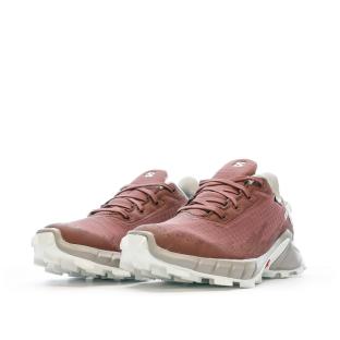 Chaussures de Trail Rouge/Blanche Femme Salomon Alphacross 4 vue 6