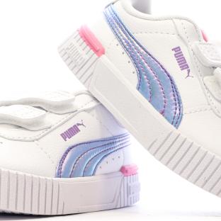 Baskets Blanches/Violette Fille Puma Carina 2.0 Bouncy vue 7