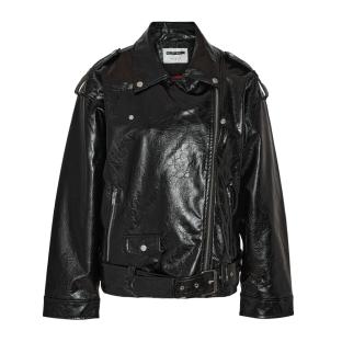 Veste Similicuir Noir Femme Noisy May Paulina Biker vue 3