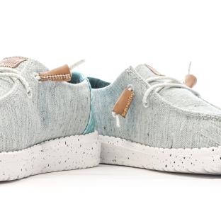 Chaussures Vert d'Eau Femme Hey Dude Wendy Heathered Slub vue 7