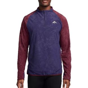 T-shirt Manches Longues Marine/Rouge Homme Nike Midlayer pas cher