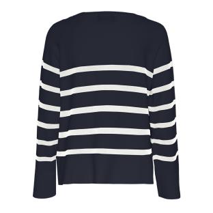 Pull Marine/Blanc Femme Pieces Sia vue 0