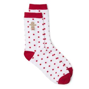 Chaussettes Blanches/Rouges Femme Vero Moda Pain d'épice vue 0