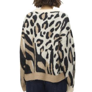 Pull Marron Imprimé Femme Vero Moda Kai vue 2