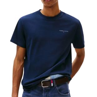 T-shirt Marine Homme Tommy Hilfiger Tjm Slim Linear Ches-dark pas cher