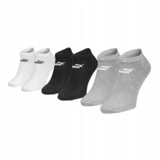X3 Paires de Chaussettes Gris/Noir/Blanc Homme Puma Elements Plain pas cher