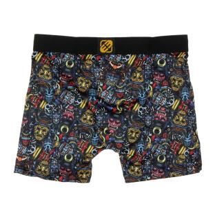 Boxer Noir/Bleu/Jaune à Imprimés Homme Freegun MAS vue 2