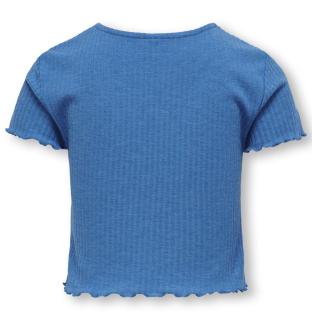 T-shirt Bleu Fille Only Kids Ognella vue 2