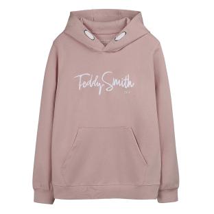 Sweat à Capuche Vieux Rose Garçon Teddy Smith Evry1 vue 0