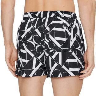 Short de bain Noir/Blanc Homme Calvin Klein Jeans Drawstring KM0KM00968 vue 2