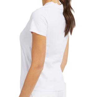 T-shirt Blanc Femme Guess Classic Fit Logo vue 2