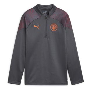 Manchester City Haut d entrainement Garçon Gris Puma Mcfc Training 23/24 pas cher