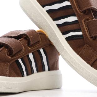 Baskets Marrons Garçon Adidas Grand Court vue 7