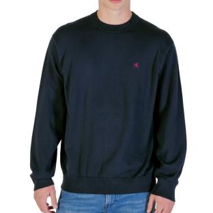 Sweat Noir Homme Calvin Klein Jeans Eu Ls Cotton Relaxed [68f8d6798453a] pas cher
