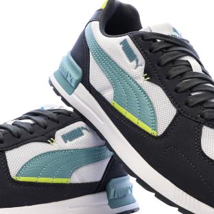 Baskets Noires/Blanches/Turquoises Garçon Puma Graviton vue 0