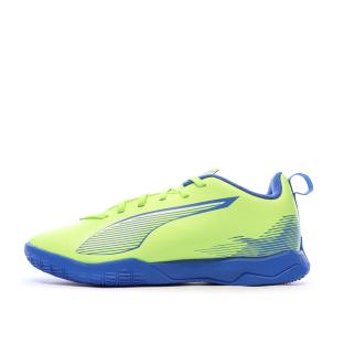 Chaussures de futsal Jaune Fluo/Bleu Garçon Puma Ultra 5 Play pas cher