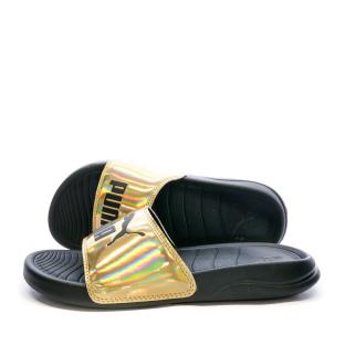 Claquettes Noir/Doré Femme Puma Popcat 20 Irridescent vue 0