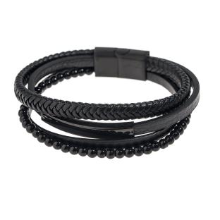 Bracelet Noir Homme Geographical Norway Bracelet Noir SG-315108 pas cher