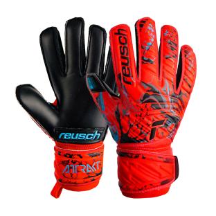 Gants de gardien Rouge/Noire Garçon Reusch Attrakt Silver pas cher