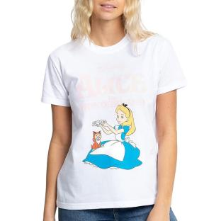 T-Shirt Blanc Femme Disney Alice Spring Classic vue 0