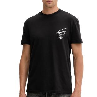 T-shirt Noir Homme Tommy Hilfiger Tjm Reg Sign City pas cher