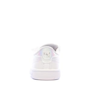 Baskets Blanches Fille Puma Smash 3.0 Holo vue 0
