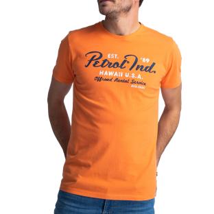 T-shirt Orange Homme Petrol Industries TSR601 pas cher