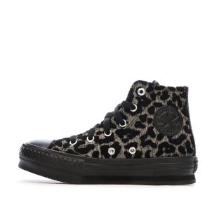 Baskets Noires à Motifs Fille Converse Chuck Taylor All Star Eva Lift pas cher