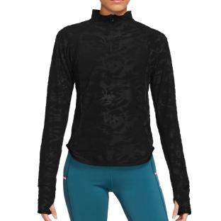 T-shirt Manches Longues Noir Femme Nike Midlayer pas cher