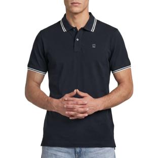 Polo marino para hombre G-Star RAW con cuello a rayas ver 0