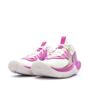 Chaussures de Basketball Blanches/Violettes Femme Under Armour Jet 23 vue 6