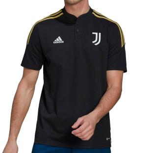 Juventus Turin Polo de foot Noir Homme Adidas 2022/23 pas cher
