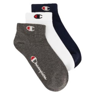 X3 Paires de Chaussettes Grises/Blanches/Marine Garçon Champion 3pk Quarter vue 0