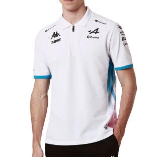 Polo Blanc/Turquoise Homme Kappa Adrem pas cher