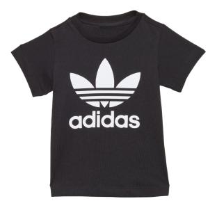 T-Shirt Noir Garçon Adidas Trefoil vue 0