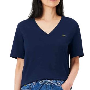T-Shirt Marine Femme Lacoste Relaxed vue 0