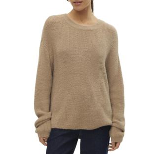 Pull Marron Clair Femme Vero Moda Puff pas cher