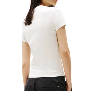T-shirt Blanc Femme Tommy Hilfiger Linear vue 2