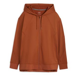 Sweat à Capuche Zippé Marron Femme Puma Train pas cher