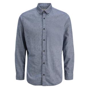 Chemise Bleu/Gris Homme Jack & Jones Classic Melange pas cher