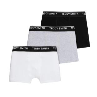 Lot de 3 Boxers Noirs/Gris/Blanc Homme Teddy Smith 1TS/52/8 pas cher