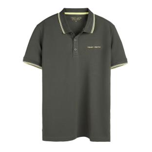 Polo Kaki/Jaune Homme Teddy Smith Pasian 2 pas cher