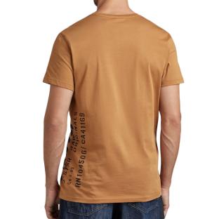 T-shirt Marron Homme G-Star Raw Side Stencil vue 2