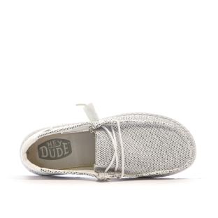 Chaussures Blanches/Grises Femme Hey Dude Wendy Sox vue 4