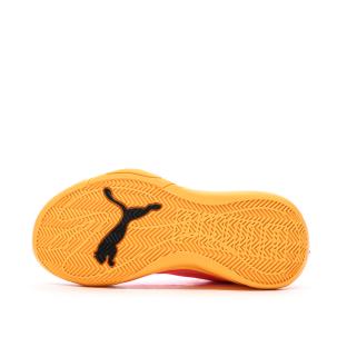 Chaussures de Baskets Oranges/Roses Fille Puma Court Pro vue 5