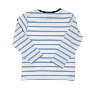T-shirt à Rayures Beige/Bleu Garçon EOM Eloris vue 2