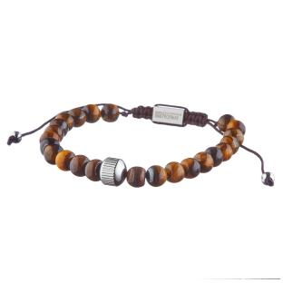 Bracelet Perles Marron Homme Geographical Norway 315048 pas cher