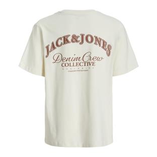 T-Shirt Écru Garçon Jack & Jones brandes Back vue 2