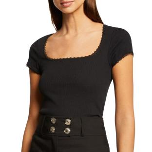 T-Shirt Noir Femme Morgan DLUBI pas cher