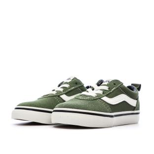 Baskets Verte Garçon Vans Ward Slip-on Suede vue 6